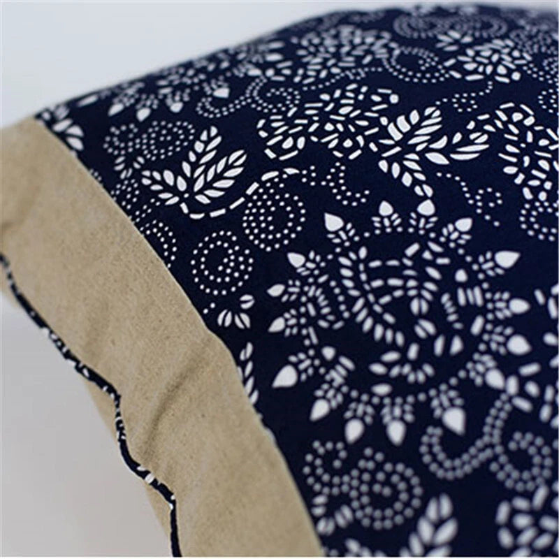 22x22 in Vintage Cotton Linen Throw Pillow Covers Case Sofa Bed Cushion Covers