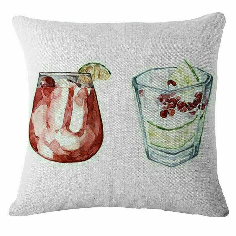 Decor Case Sofa Cover cup Cushion Throw 18" Home Beverage