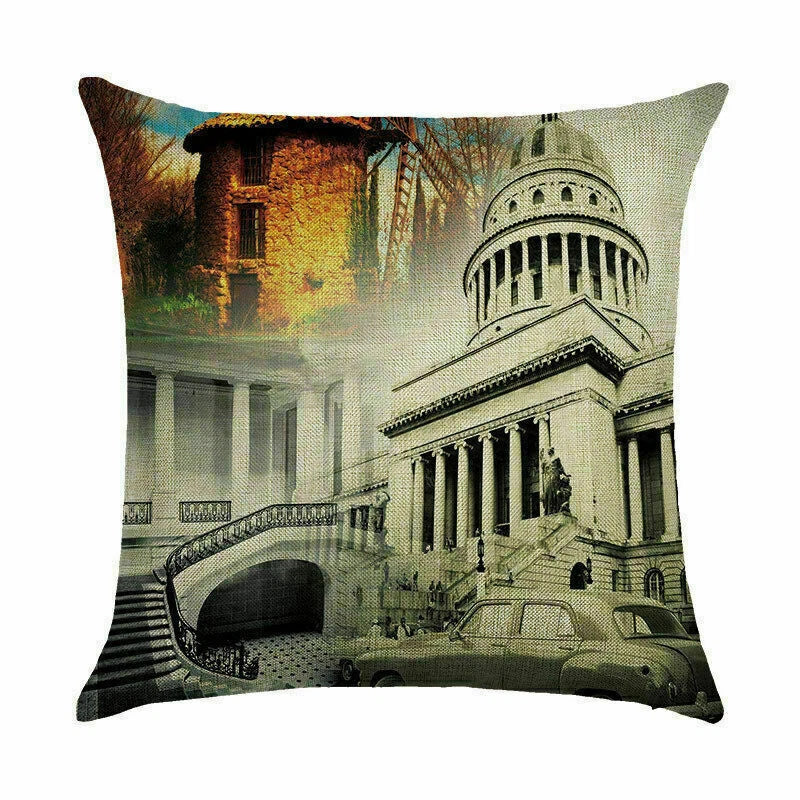 waist case building pillow Home cushion car Print cover cover DecorFamous sofa
