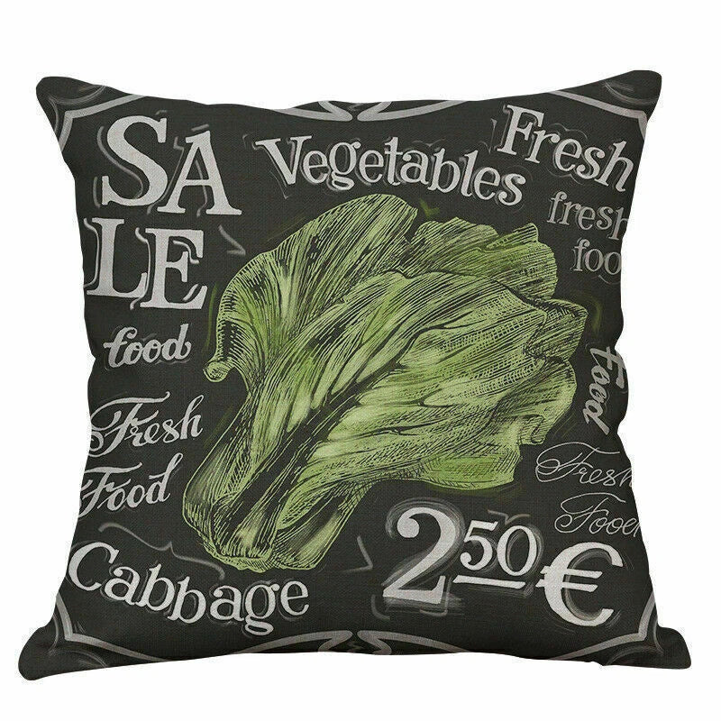 Hand-painted Vegetables Sofa Cushion Cover Home Decor Pillow Case