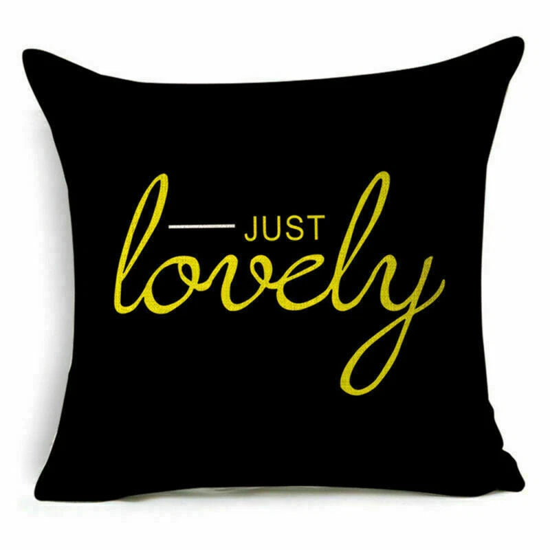 Cover Home Future Decor Waist Pillow Letter Case Cushion Sofa