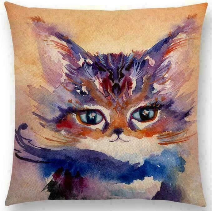 Throw Cushion Decor pillow Linen Case Sofa Fox Cotton Pattern