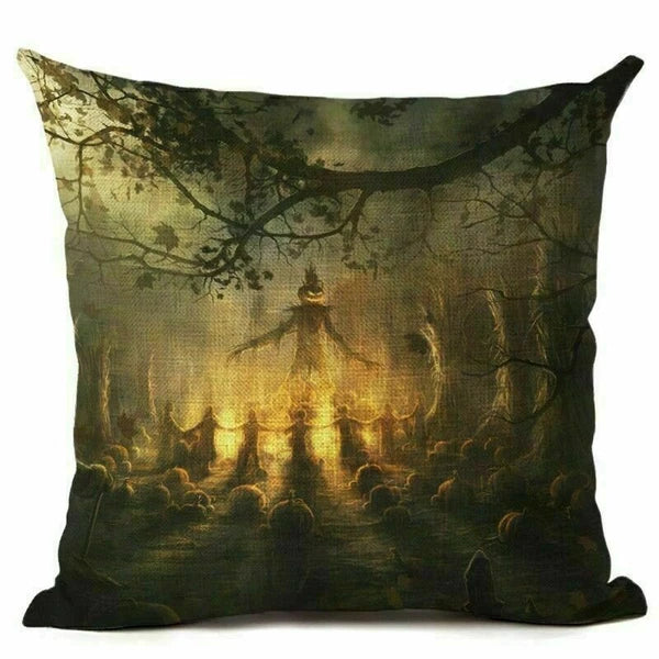 Decor Cushion Hallween Sofa Cover Cover Pumpkin 18"*18" Pillow Pillow Home Case
