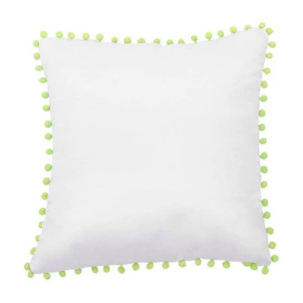 10Pcs Sublimation Blank Pillow Case with Dot Edge DIY Printed Home Sofa Decor