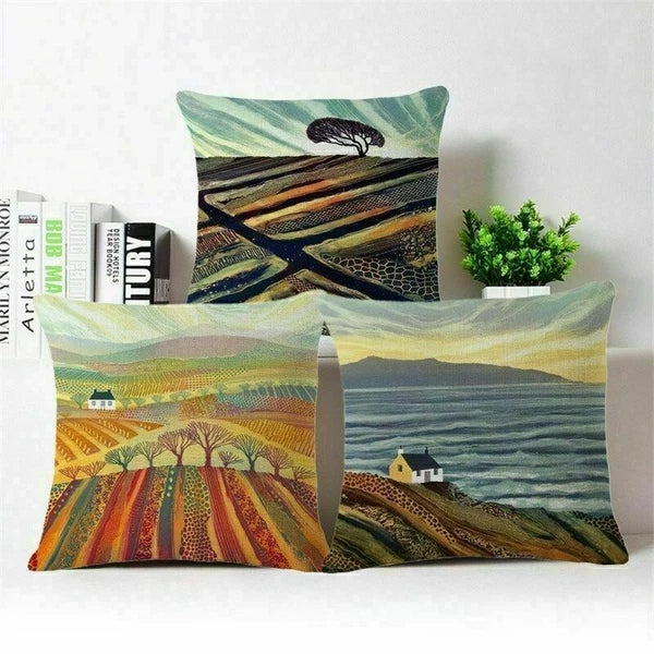 Decor Cushion Home Village Cover Sofa 18" Fashion Case Throw