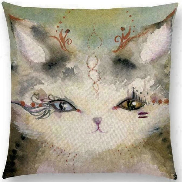 Throw Cushion Decor pillow Linen Case Sofa Fox Cotton Pattern