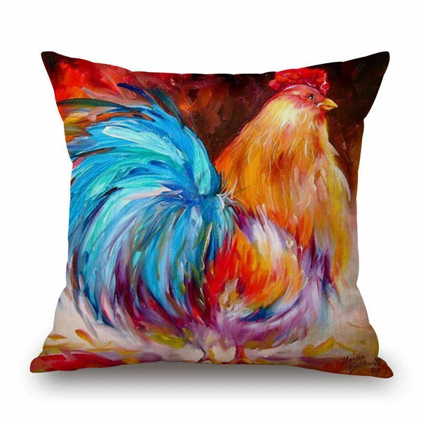 Memory Peacock & Flowers Home Decor Pillow Case Sofa Cushion Cover