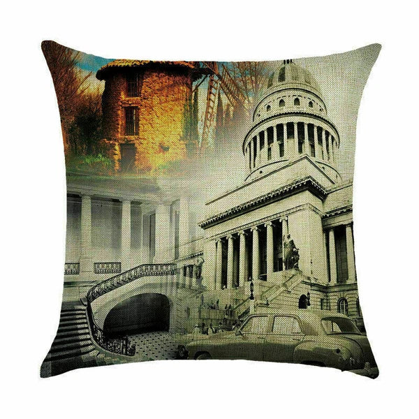 waist case building pillow Home cushion car Print cover cover DecorFamous sofa