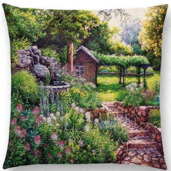 Scenery Country Sofa Decor Pillow Case Throw Cushion Cover Gift