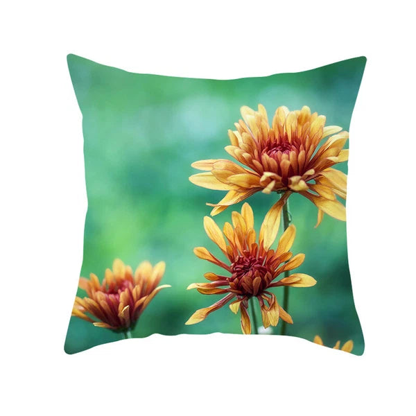 18''X18'' LOVE FLOWER ROSE POLYESTER CUSHION COVER PILLOW CASE HOME SOFA DECOR