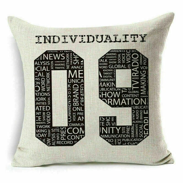 Cover Home Future Decor Waist Pillow Letter Case Cushion Sofa