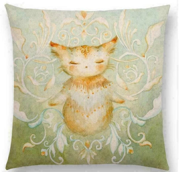 Throw Cushion Decor pillow Linen Case Sofa Fox Cotton Pattern