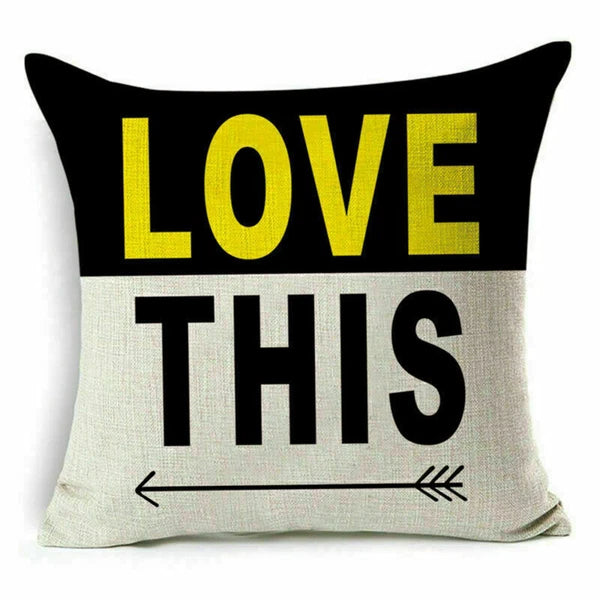 Cover Home Future Decor Waist Pillow Letter Case Cushion Sofa