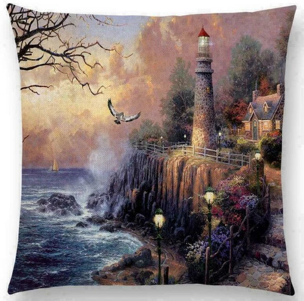 Scenery Country Sofa Decor Pillow Case Throw Cushion Cover Gift