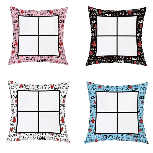 DIY Love Gift Sofa Bed Polyester Soft Cushion Cover Sublimation Blank Home Decor