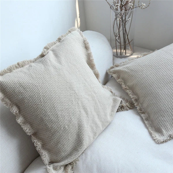 24x24in Linen Fabric Throw Pillow Cover Sofa Bed Cushion Covers Case Decorative