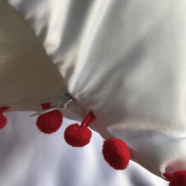 10Pcs Sublimation Blank Pillow Case with Dot Edge DIY Printed Home Sofa Decor