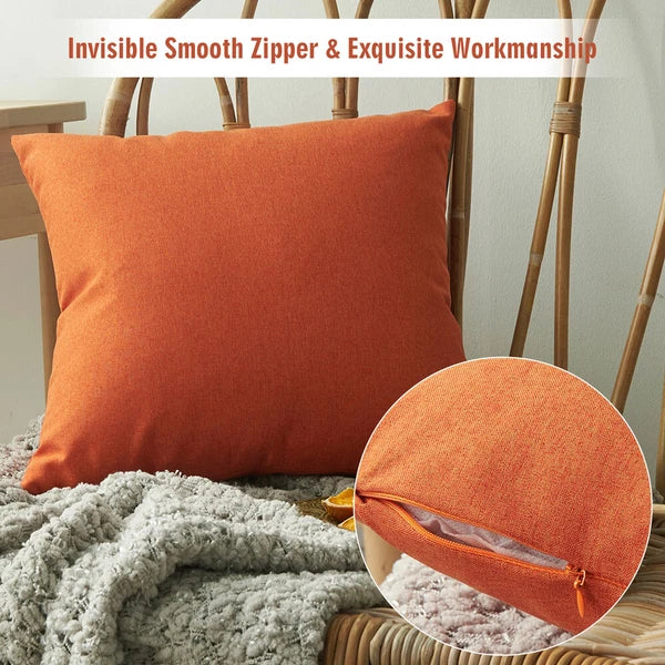 Home Use Sofa Living Room Bedside Back Cushion Cotton Linen Included Solid Color
