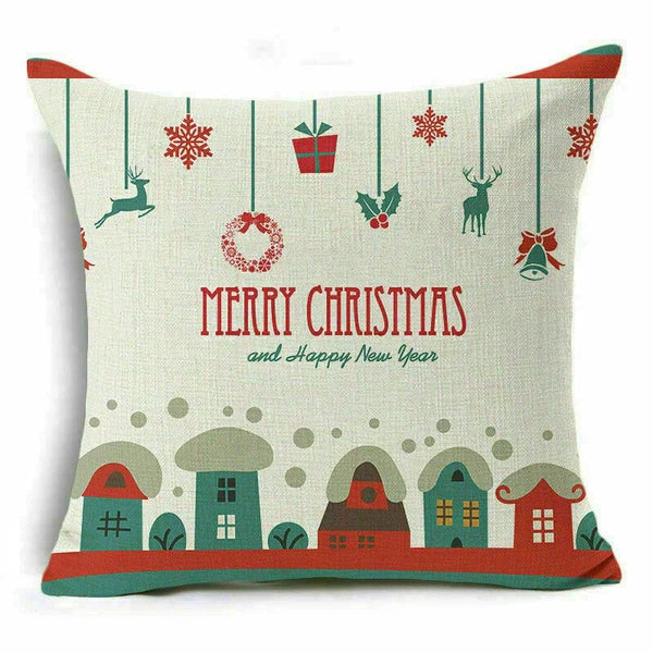 Decor Cushion 18" Pillow Cover Sofa Christmas Throw Style Home