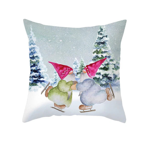 2024 NEW CHRISTMAS NEW YEAR POLYESTER CUSHION COVER PILLOW CASE HOME SOFA DECOR