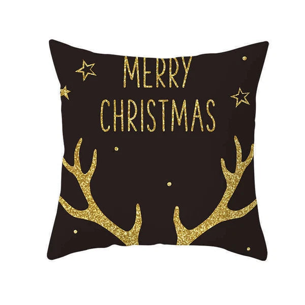Christmas Deer Sofa Home Cover Pillow Case Throw Polyester Cushion Decor