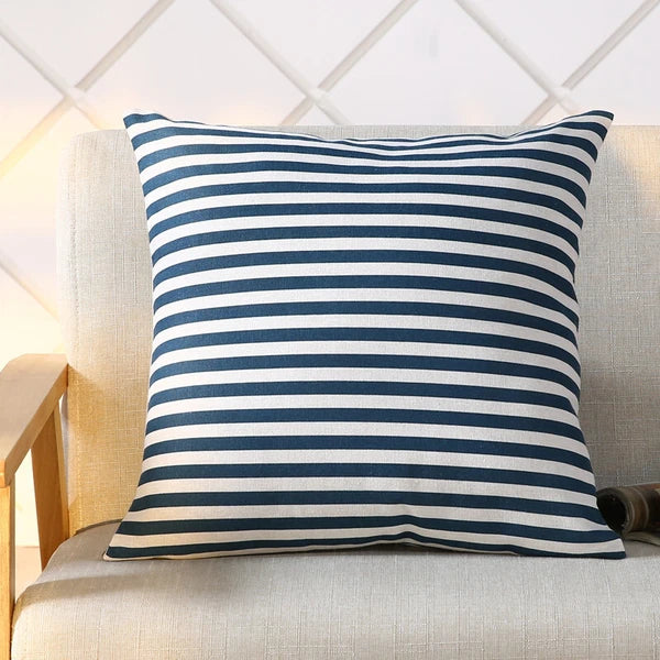 LINEN DOUBLE SIDE SQUARES CUSHION COVER PILLOW CASE HOME SOFA DECOR 18'' X 18''