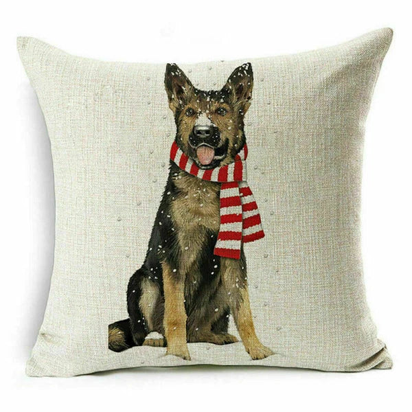 pillow Sofa Cover Reindeer Case Cushion Santa Christmas Throw Dear Claus Dog