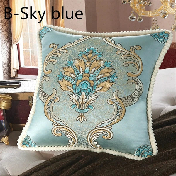 European Luxury Jacquard Throw Pillow Cover Sofa Bed Cushion Case Home Decor