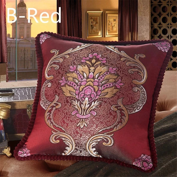 European Luxury Jacquard Throw Pillow Cover Sofa Bed Cushion Case Home Decor
