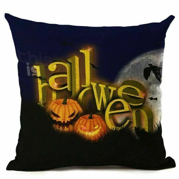 Decor Cushion Hallween Sofa Cover Cover Pumpkin 18"*18" Pillow Pillow Home Case