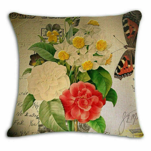 Decor Sofa 18" Retro Cover Cushion Home flower Case Throw