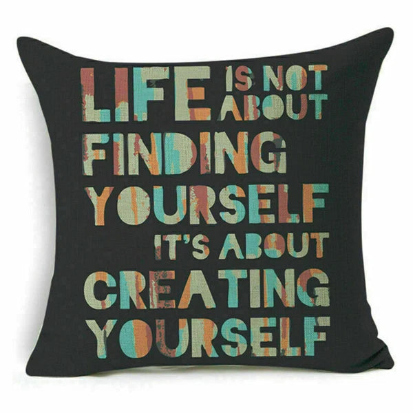 Cover Home Future Decor Waist Pillow Letter Case Cushion Sofa