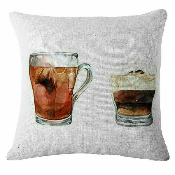 Decor Case Sofa Cover cup Cushion Throw 18" Home Beverage