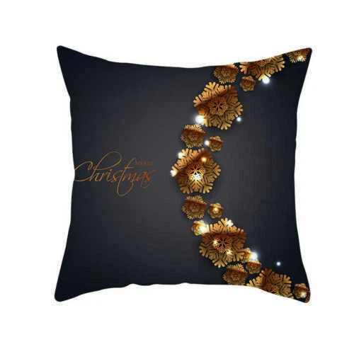 Christmas Deer Sofa Home Cover Pillow Case Throw Polyester Cushion Decor