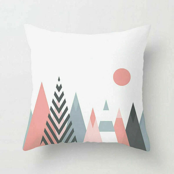 Polyester Geometric Sweet Pillow Case Sofa Waist Home Cover Cushion Decor 18"
