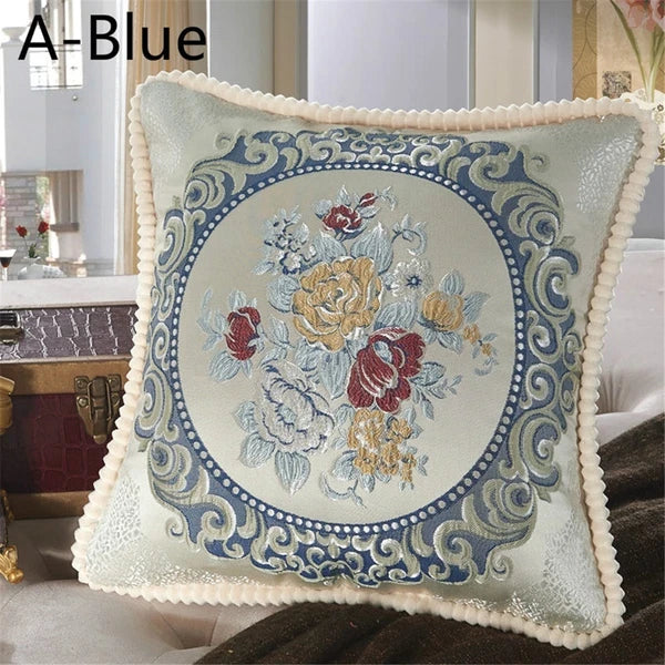 European Luxury Jacquard Throw Pillow Cover Sofa Bed Cushion Case Home Decor