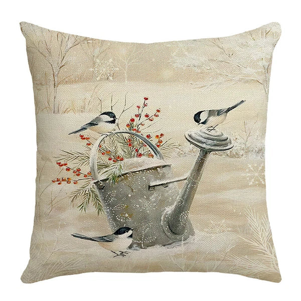 2024 NEW CHRISTMAS NEW YEAR POLYESTER CUSHION COVER PILLOW CASE HOME SOFA DECOR