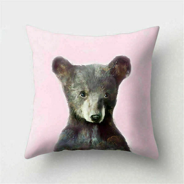 Decor Cushion Pink Throw Cover Case Cute Sofa Cover Animal Home Pillow