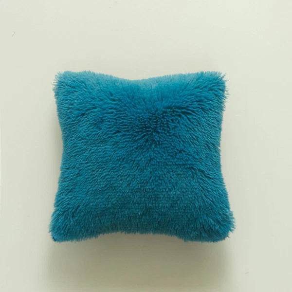 17" Fluffy Faux Fur Shaggy Pillow Case Plush Cushion Cover Sofa Bed Home Decor