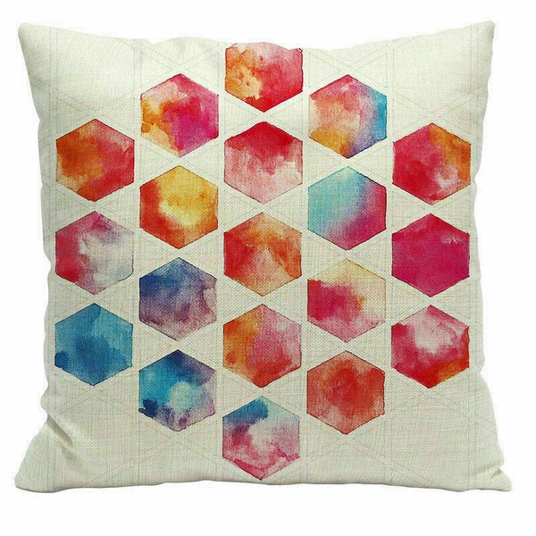Decor Cushion Office Cover Case Sofa Geometry 18" Home Color