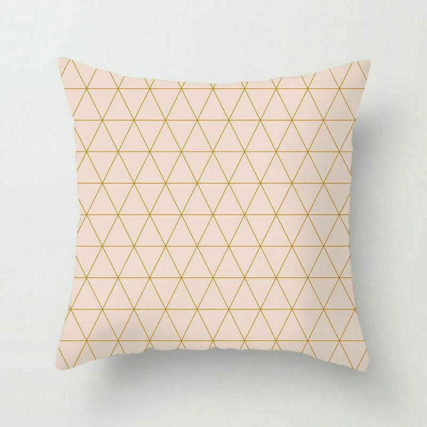 Polyester Geometric Sweet Pillow Case Sofa Waist Home Cover Cushion Decor 18"