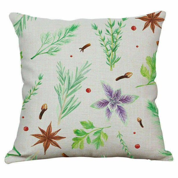Decoration Cushion Cover Pillow Sofa Home Case Plants Office Green