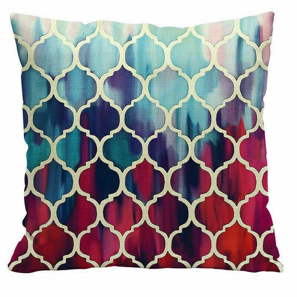 Decor Cushion Office Cover Case Sofa Geometry 18" Home Color