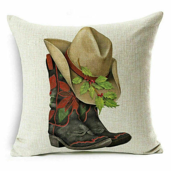 pillow Sofa Cover Reindeer Case Cushion Santa Christmas Throw Dear Claus Dog