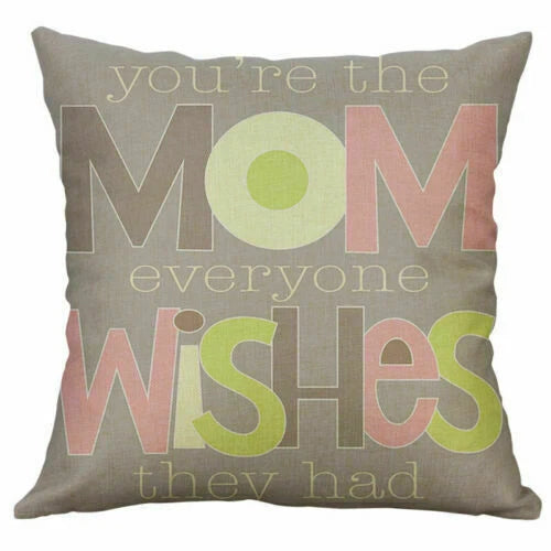 Love Letter Cover Pillow Case Print Home Cushion Cotton 18" Decor Sofa
