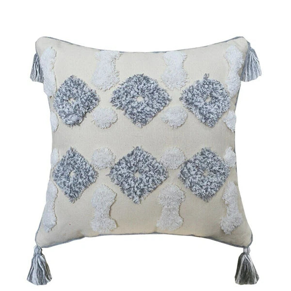 Cushion Cover Moroccan Tufted Tassel Throw Pillow Cover Macrame Pillow Case Sofa