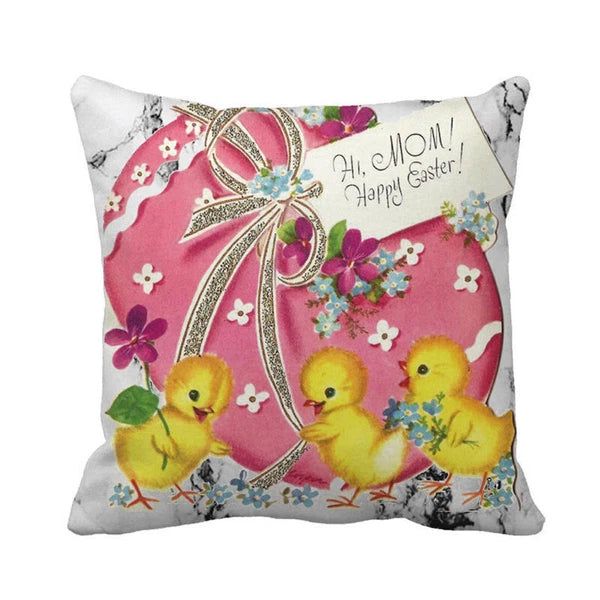 Easter Festival Rabbit Pillow Case Sofa Bed Home Decoration Cushion Waist Cover