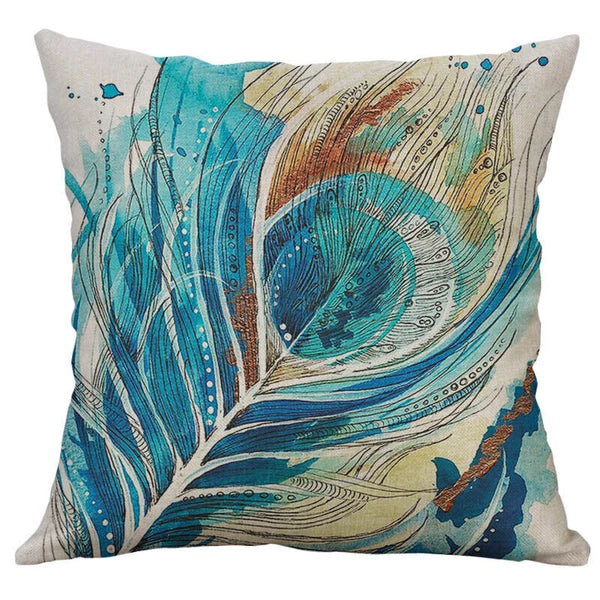 Leaves Feather   Cushion Cover Throw Pillow Case Home Sofa Car Decor
