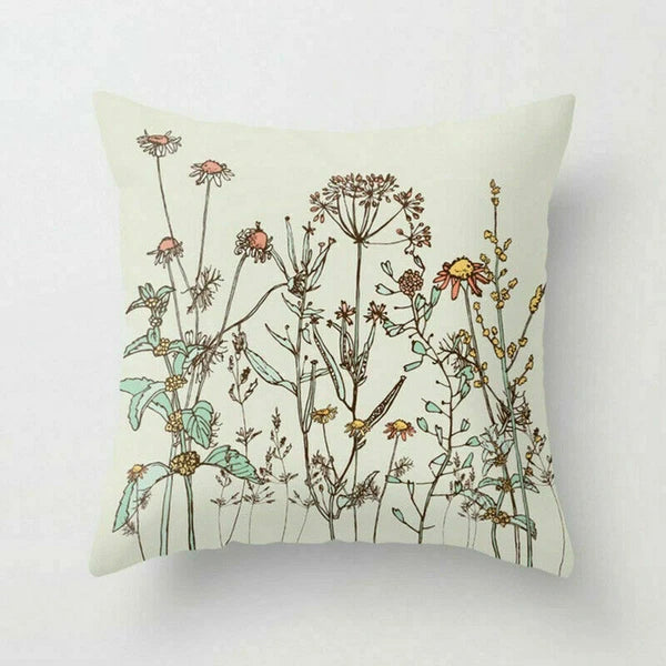 Rustic Flower 18inch Pillow Case Sofa Bed Cushion Cover Home Decor