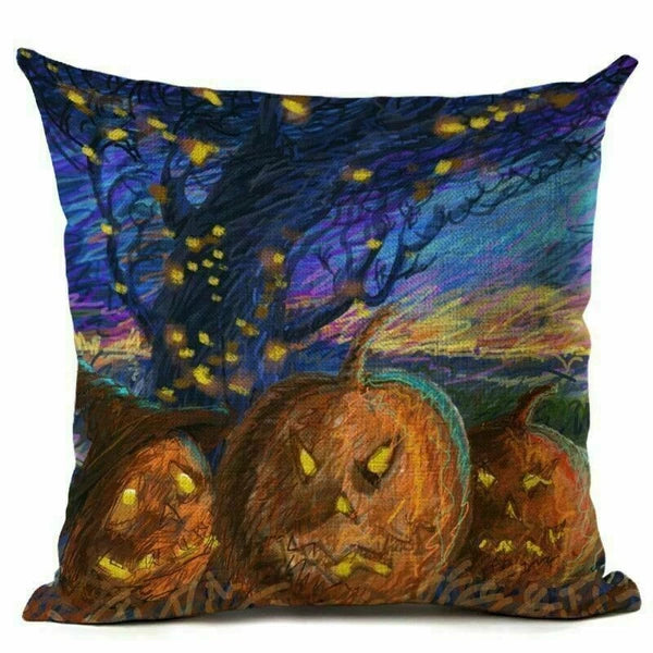 Decor Cushion Hallween Sofa Cover Cover Pumpkin 18"*18" Pillow Pillow Home Case